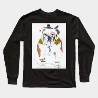 English bulldog elegant and shy. Long Sleeve T-Shirt